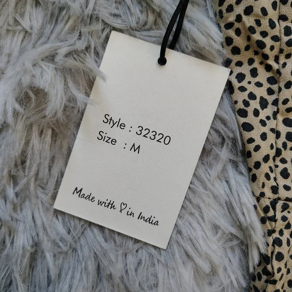 *NWT* Japna Women's Medium Cheetah Print Spaghetti Strap Halter Peplum Top - Picture 6 of 10